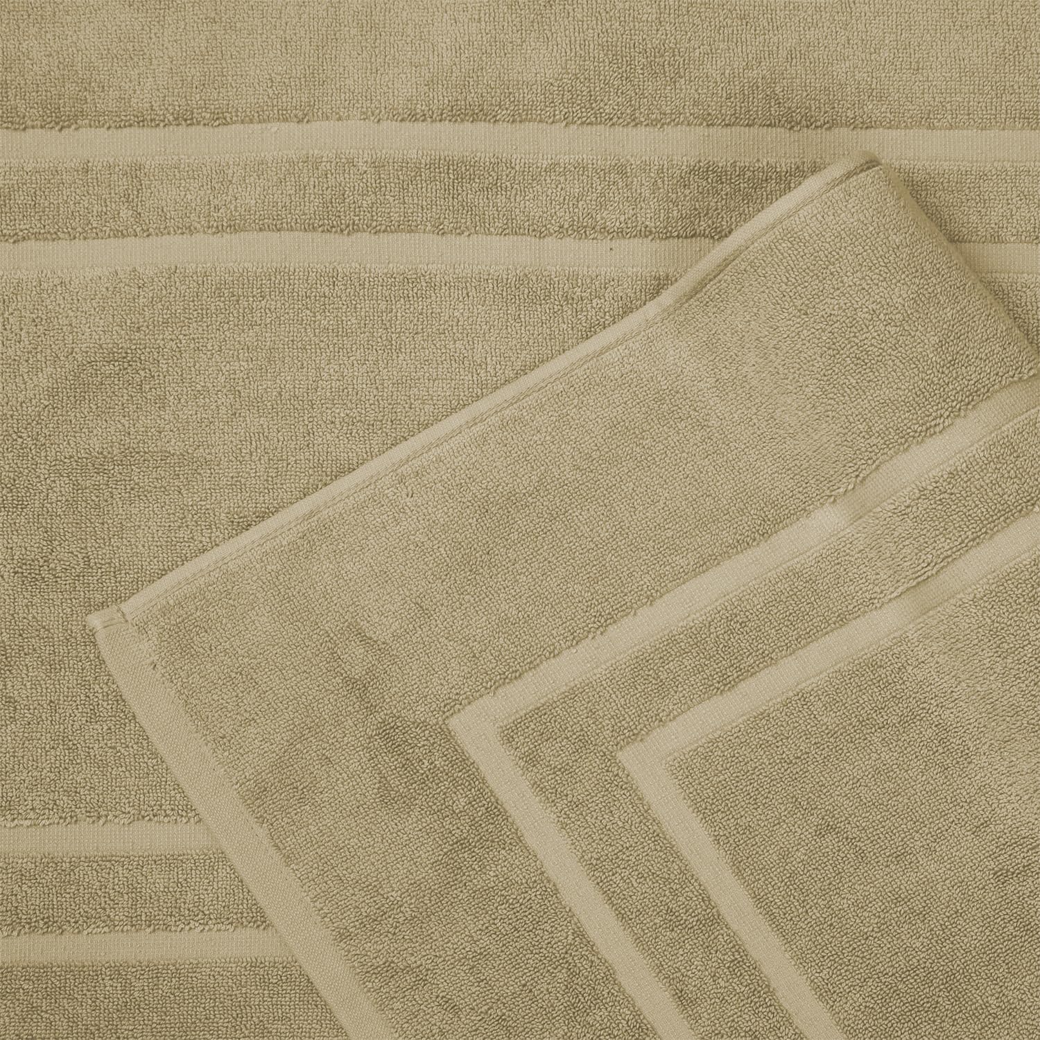 Feather & Stitch - Tappeto da bagno in lino, 2 pezzi, 100% cotone, ultra morbido, per doccia, camera da letto, soggiorno, cucina, assorbenti d'acqua, asciugatura rapida e spessi tappetini