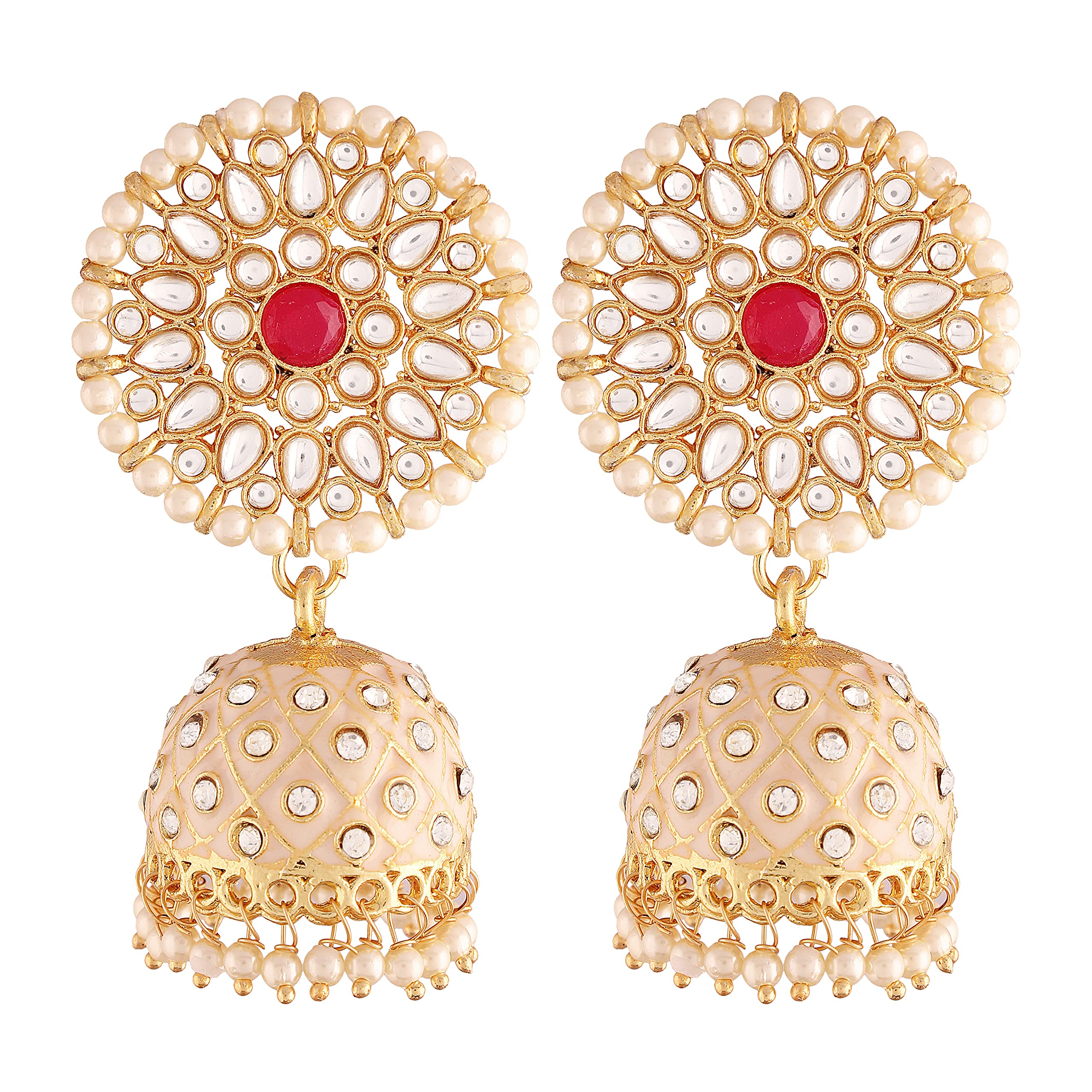 See full amazon price history chart for I Jewels 18k Gold Plated Meena Work Pearl Kundan Studded Jhumki Earring For Women (E2925Cr) I Jewels 18k Gold Plated Meena Work Pearl Kundan Studded Jhumki Earring For Women (E2925Cr) (B097KB2XDB) Amazon Price History, Amazon Price Tracker