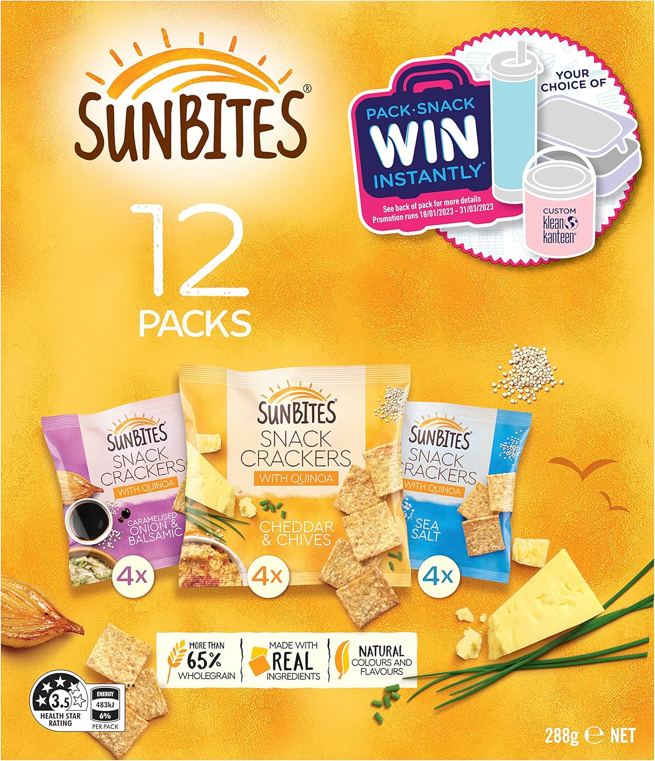 Sunbites Mix Snack Cracker 288 g Pantry Food & Drinks