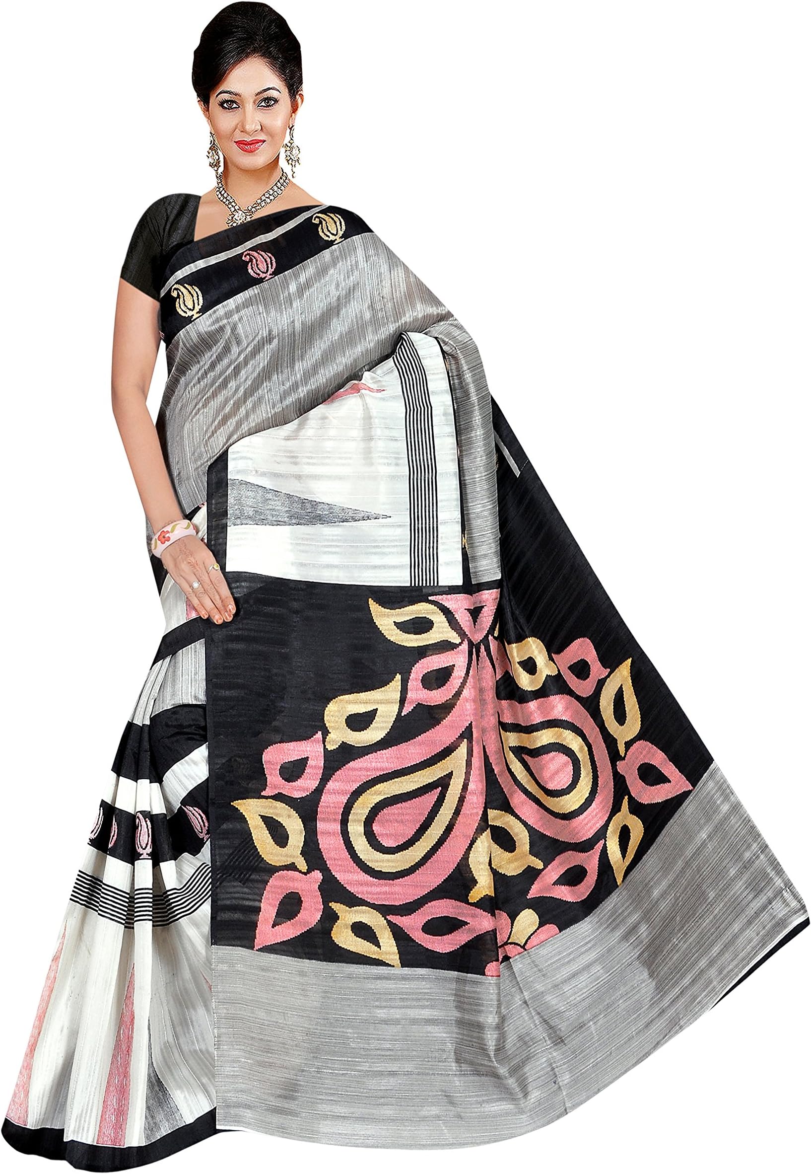 Winza Designer Women's Cotton Silk Saree with Blouse
