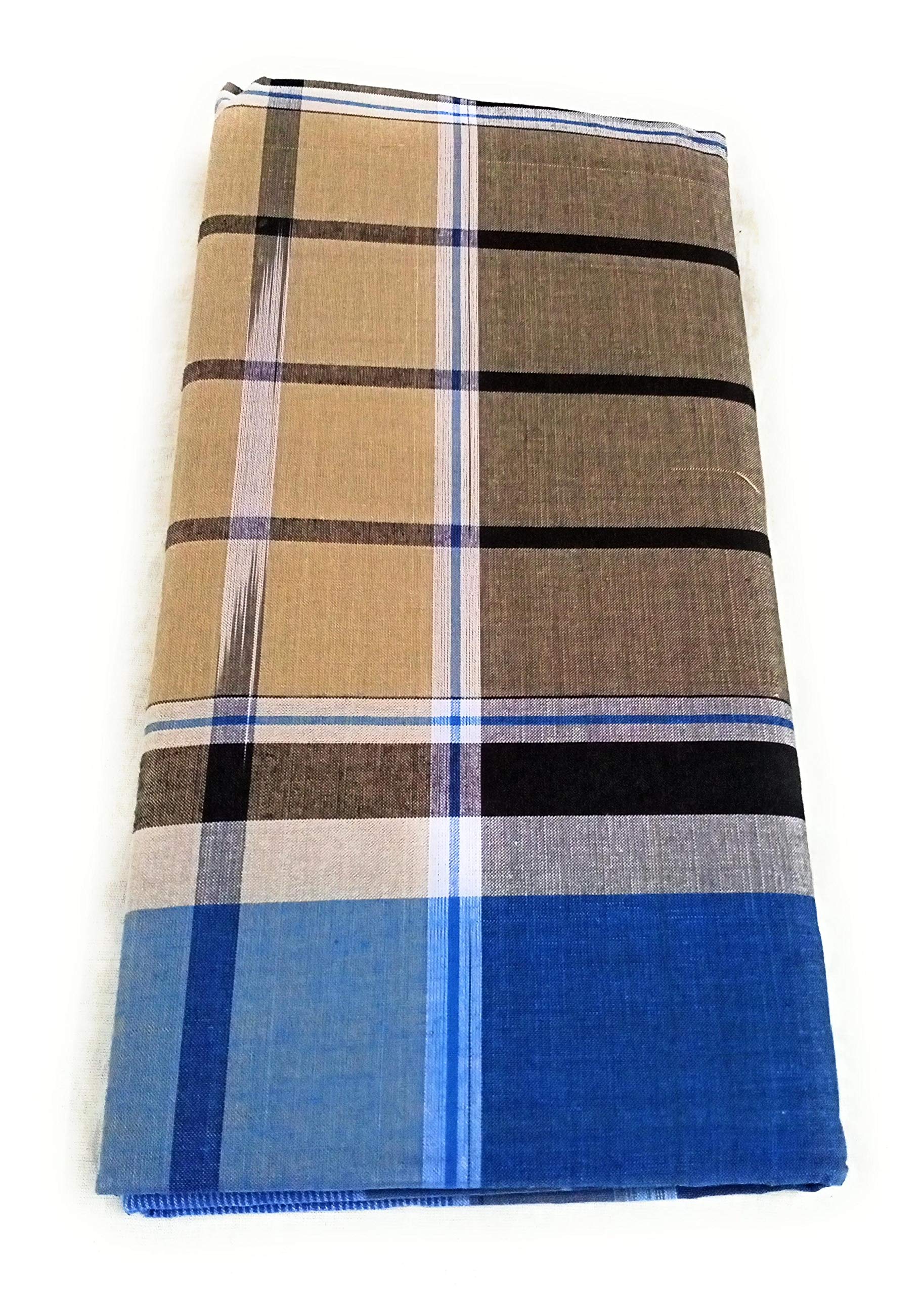 cotton colors SANGU MARK Men's Cotton Lungies - Pack of 1 (Multicolour, Free Size)_AT173-picture-35