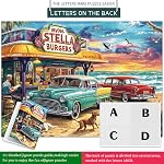 Jigsaw Puzzles for Adults 1000 Pieces, Interlock Perfectly Letter on Back No Dust, Home Decor Birthday Party Gift Toy for Men Women Elders Seniors, 1:1 Poster-Seaview Campground