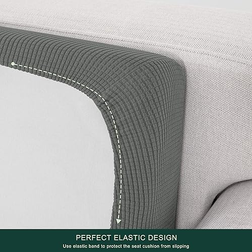 Vista 155 de CHUN YI - Funda elástica de cojín para sofá biplaza, funda de asiento de sofá con tela jacquard de elastano (mediana, color verde azulado) Verde