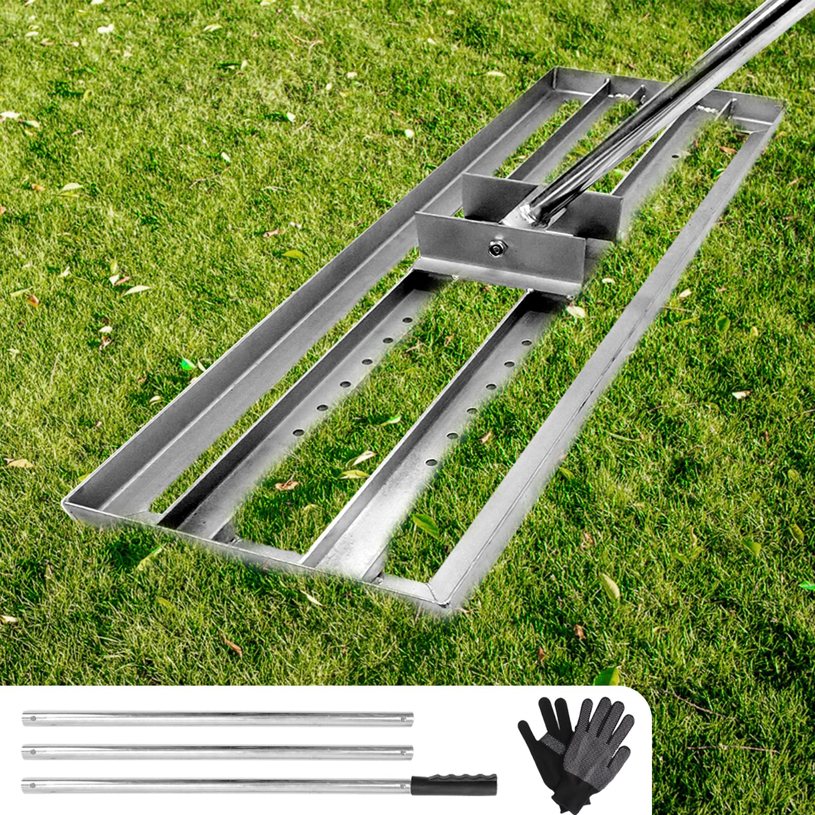 T-MECH Gazon Leveler - Nivellering Hark 100 cm - Verstelbaar