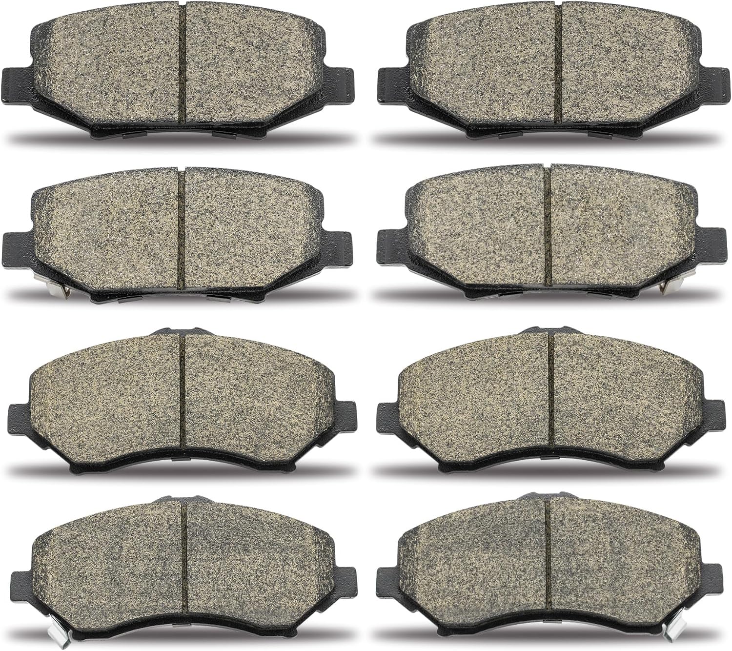 D1273 D1274 Front Rear Ceramic Brake Pads Compatible With Jeep Wrangler JK 2018,Jeep Liberty 2008-2012, Jeep Wrangler 2007-2017,Dodge Nitro 2007-2011