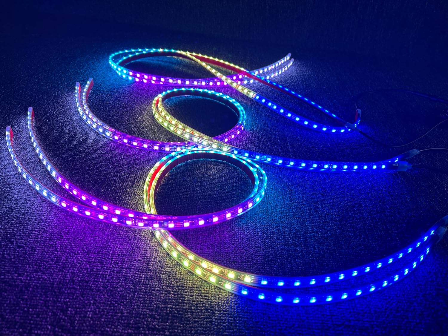Ydzwavui Slingshot LED Light Kit - 8PCS 5FT (1.4M) Single Row RGB Dream Color Chasing LED Strips, Bluetooth + Remote Control | for Polaris Slingshot (Hood/Underbody), Cam-X3, Spyder, Ryker, UTV, ATV