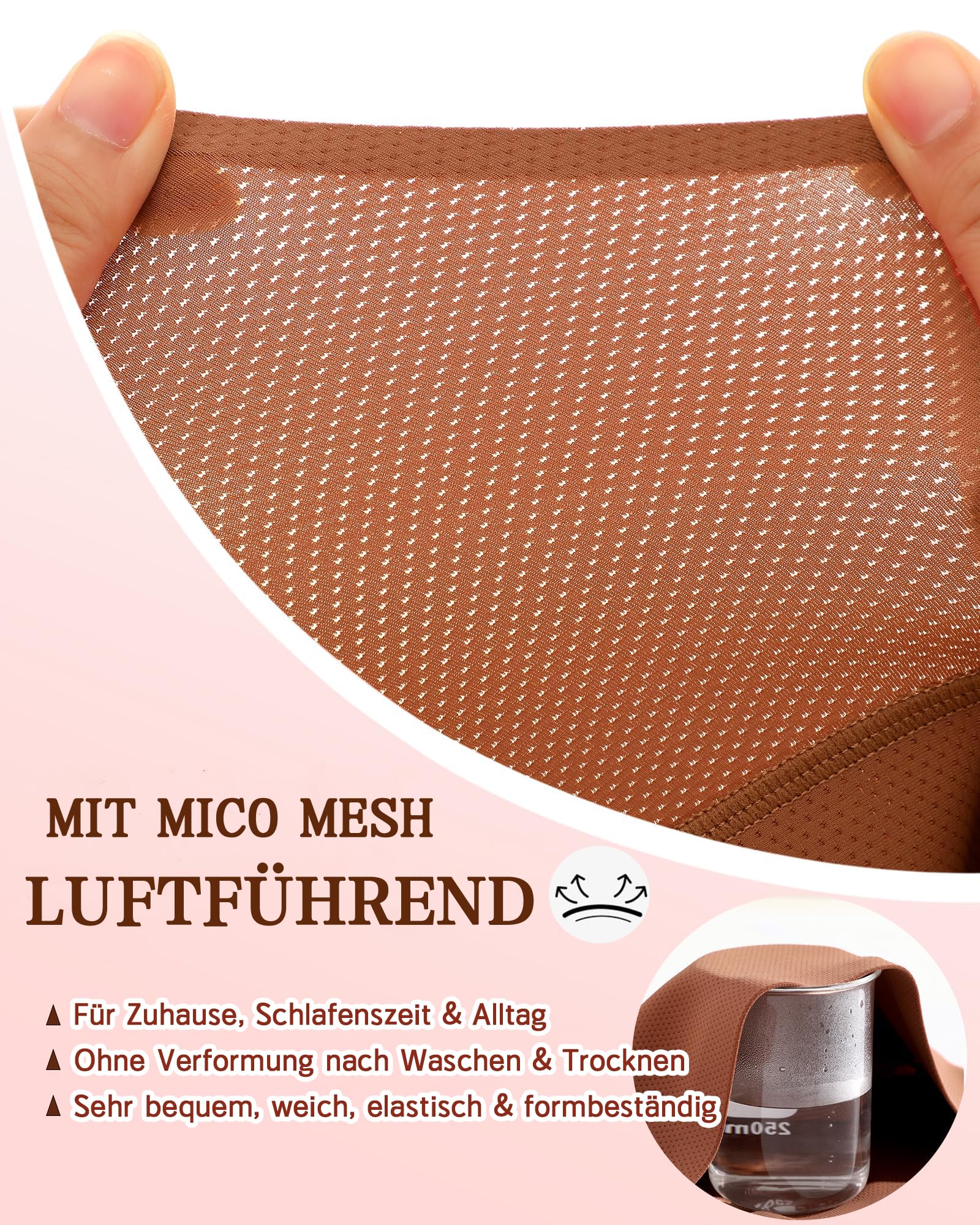 READY TO LOVE Unterhosen Damen Große Größen Seamless Slips Damen Hohe Taille Nahtlose Taillenslip High Waist Unterwäsche Frauen No Show Slip Pantys Atmungsaktiv Nahtlos Slips Mehrpack 4er Pack S-3XL