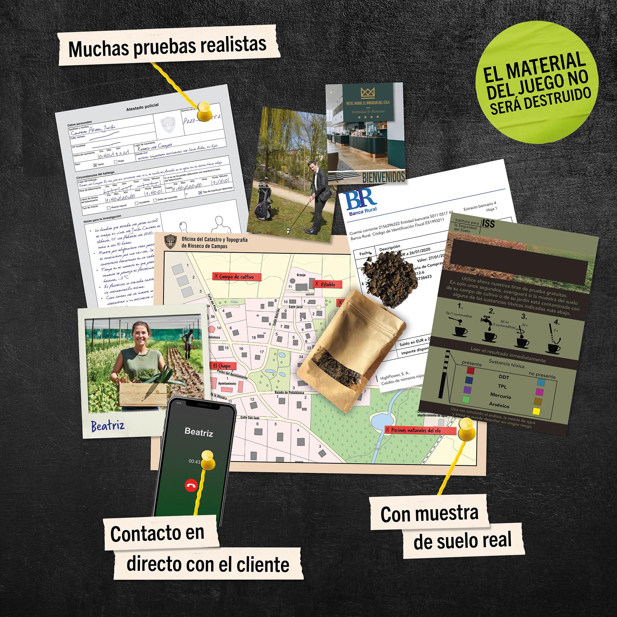 Hidden Games Escena del Crimen: Una Solución Venenosa, crimenes imperfectos, Exit Juego de Mesa Misterio Detectives cooperativo, 1-6 Jugadores, +14 años, español