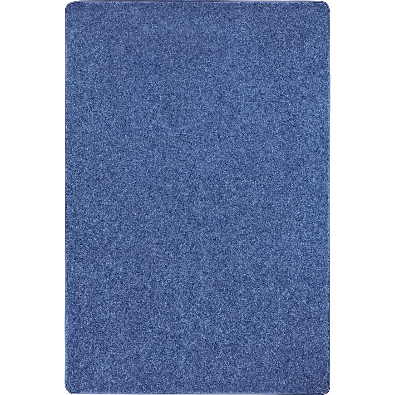 Just Kidding Solid Color Area Rugs by Joy Carpets – 6' x 9' (Rectangular), Polyester, Cobalt Blue, Model 623Q-01