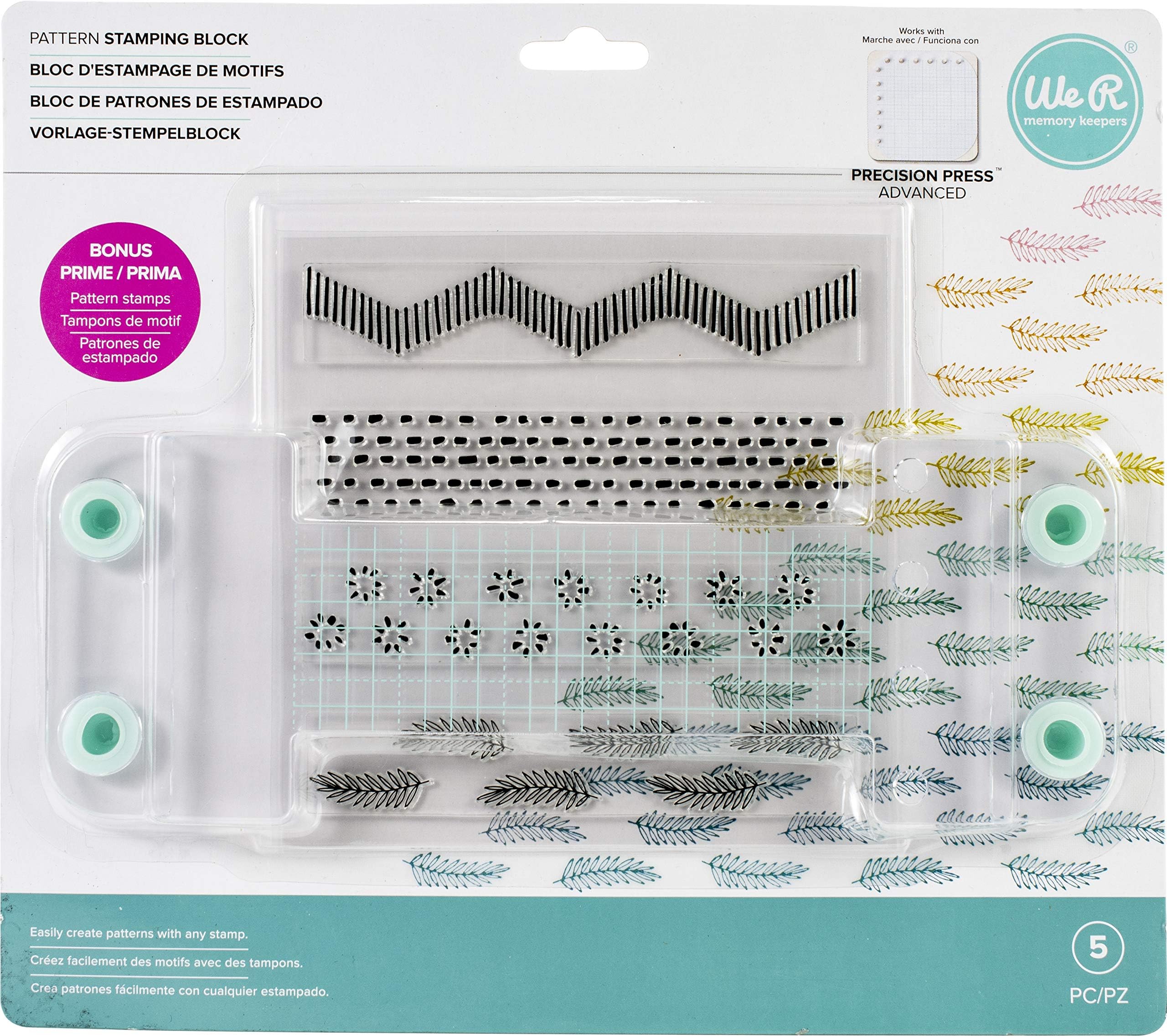 We R Memory Keepers 660580 0633356605805 Accessories Pattern Stamping Block (5 Piece)