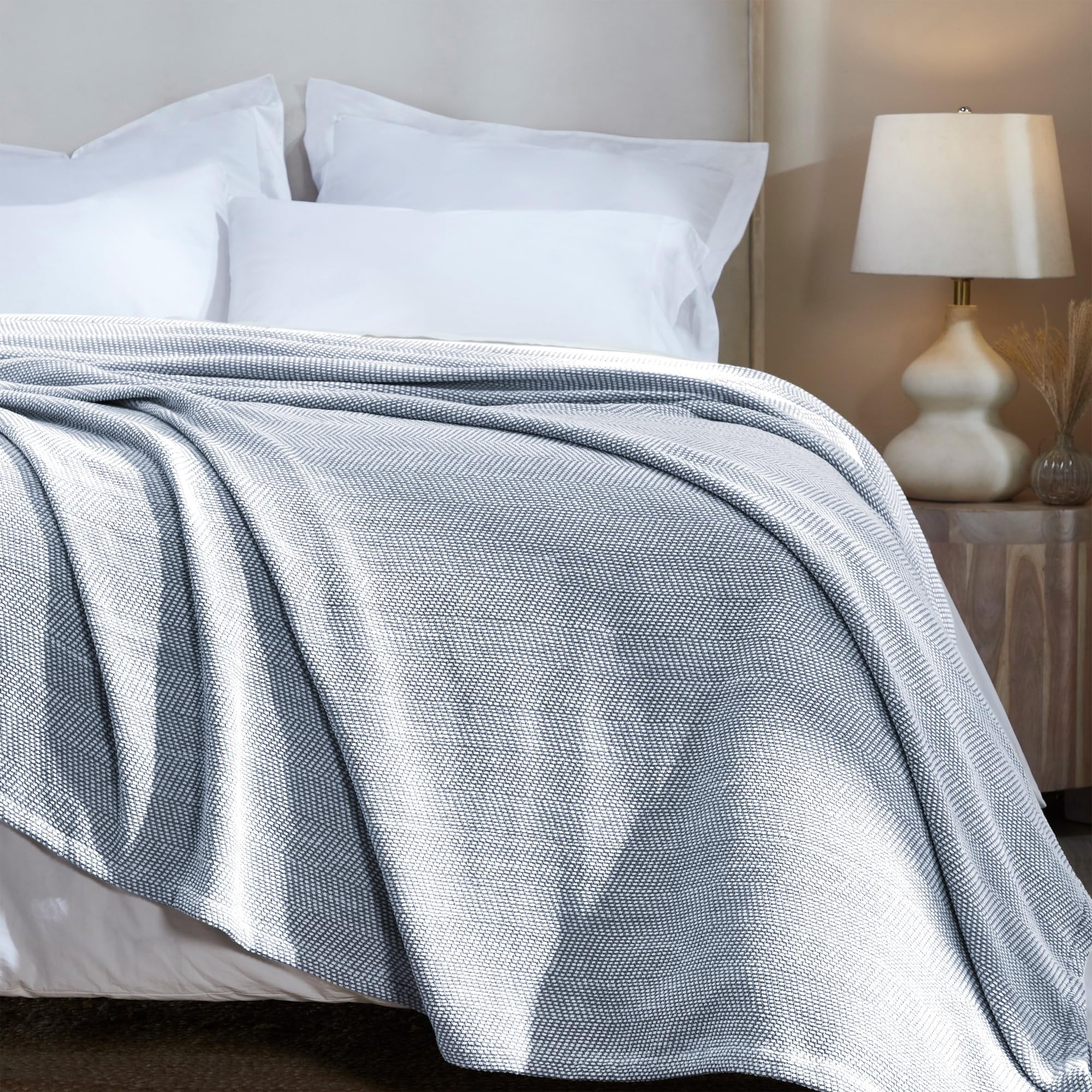Couverture en coton chenille haut de gamme, couvre-lit motif tissé
