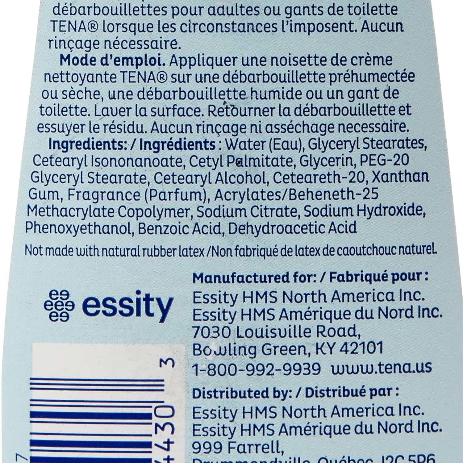 TENA ProSkin Cleansing Cream Cream Rinse-Free Body Wash Tube Mild Scent 16.9 oz. 64430 10 Ct