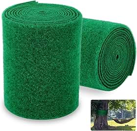 Frienda 2 peças de protetores de árvore para tirolesas Slacklines protetor de tronco de balanço de árvore protetor de feltro antiderrapante com gancho e fecho de laço para rede Ninja ao ar livre corda