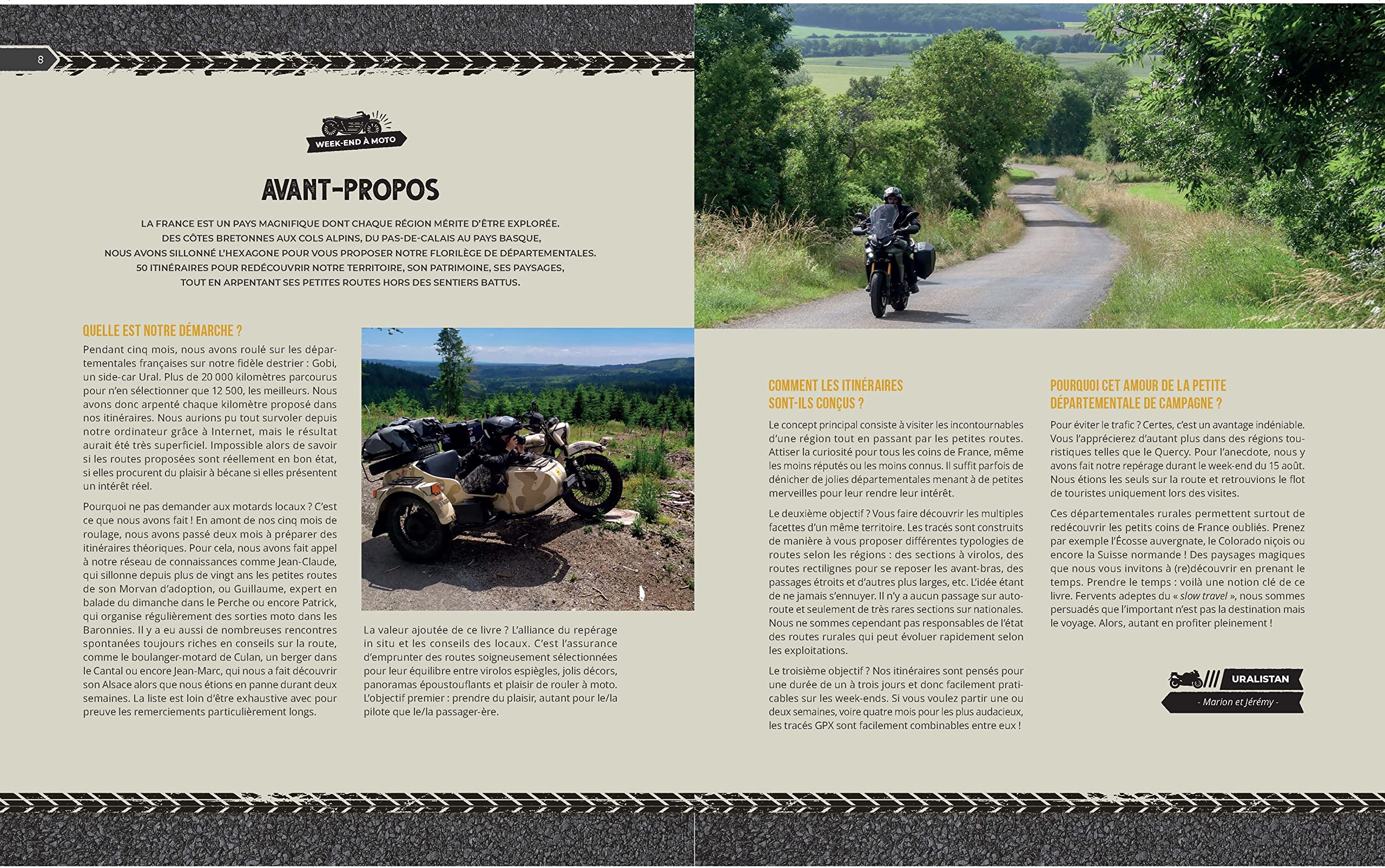 Week-ends à moto - 50 itinéraires insolites en France