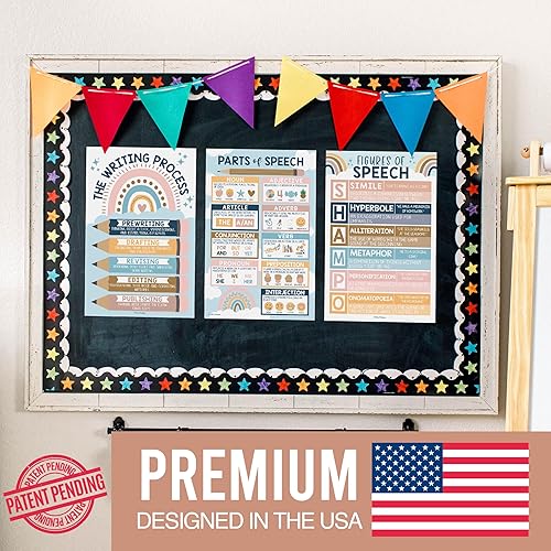 Miniatura 3 de Hadley Designs 4 carteles de gramática boho para artes del lenguaje, aula ELA, partes de carteles de discurso para primaria, carteles de puntuación,