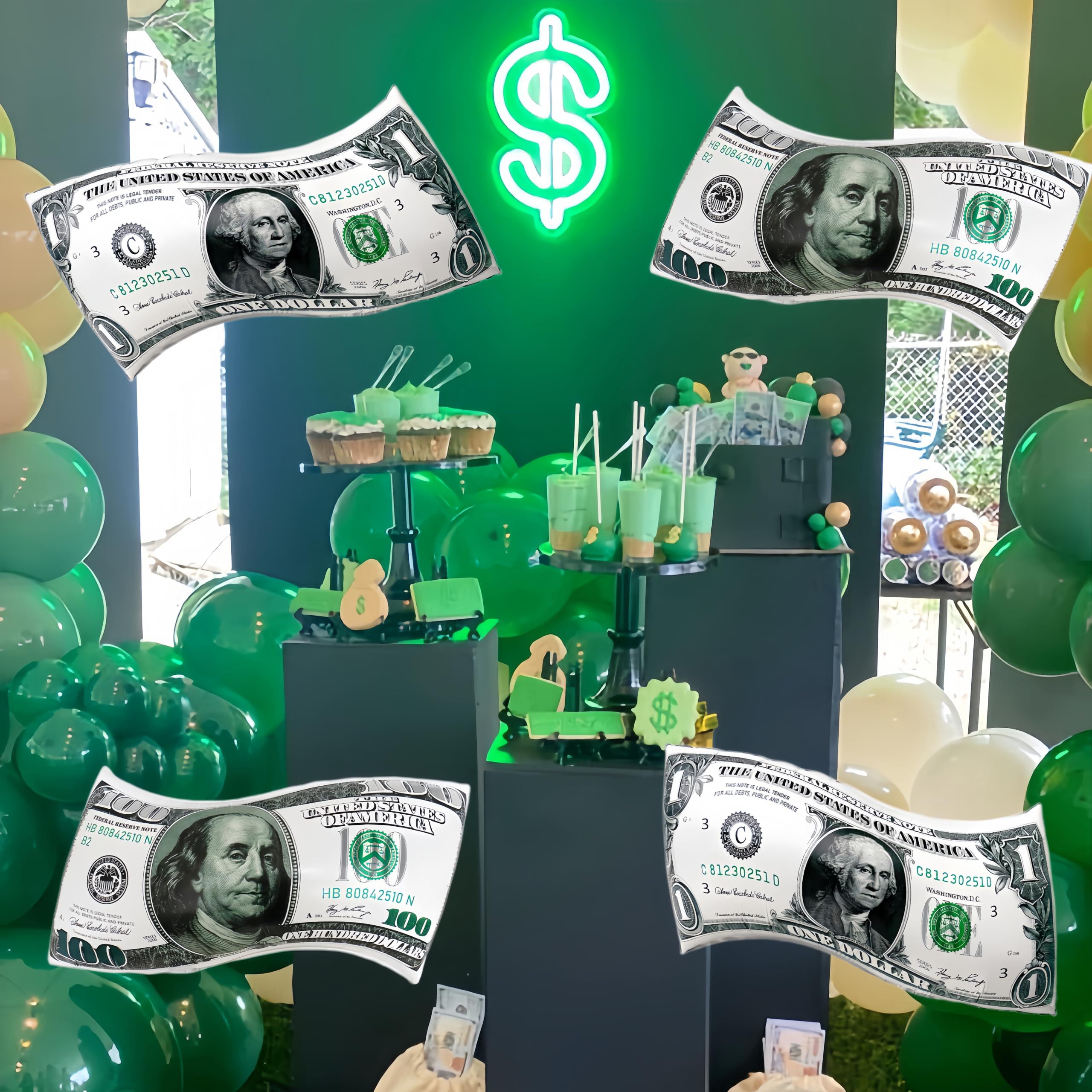 Dollar Dice Balloons - Fun Smiley Face Balloons For Parties, Decorations & Celebrations - View #2
