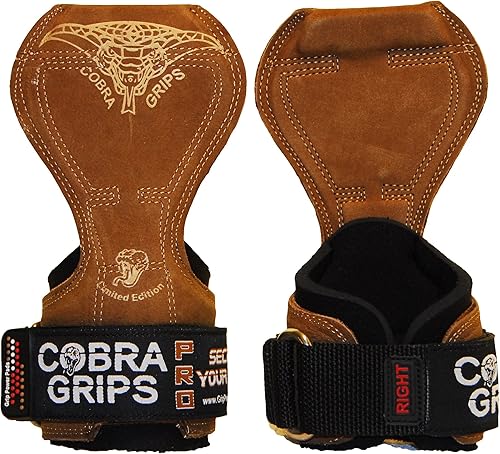 Guantes de levantamiento de pesas, correas de alta resistencia Cobra Grips PRO, alternativa a los ganchos de levantamiento para peso muerto, con