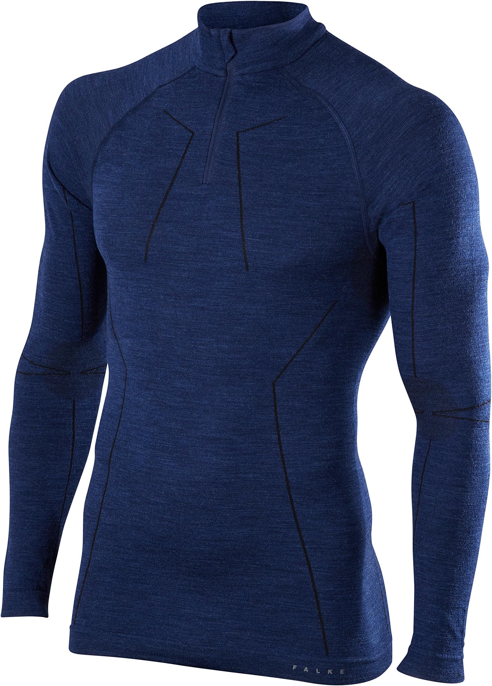 FALKEMen's Wool Tech. Zip M L/S SH Base Layer Top
