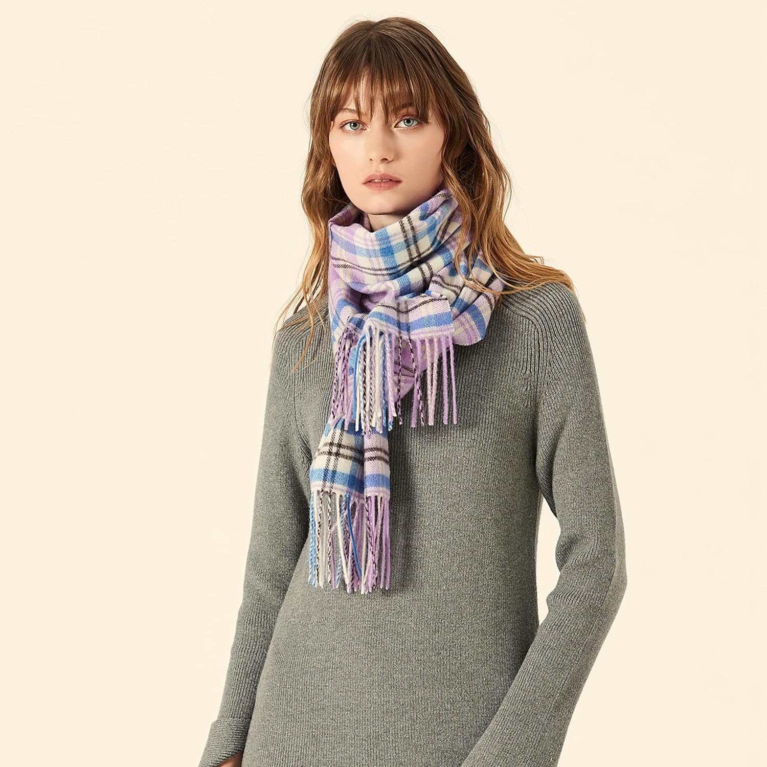 Merino Wool Alpaca Winter Scarf for Women, Australian Pashmina Wraps, Soft Cashmere Feel Shawls Holiday Gift