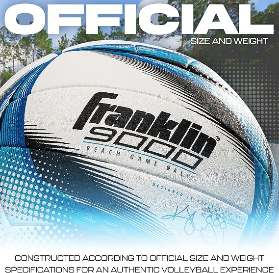 Franklin Sports Kerri Walsh Jennings 9000 Beach Volleyball - White