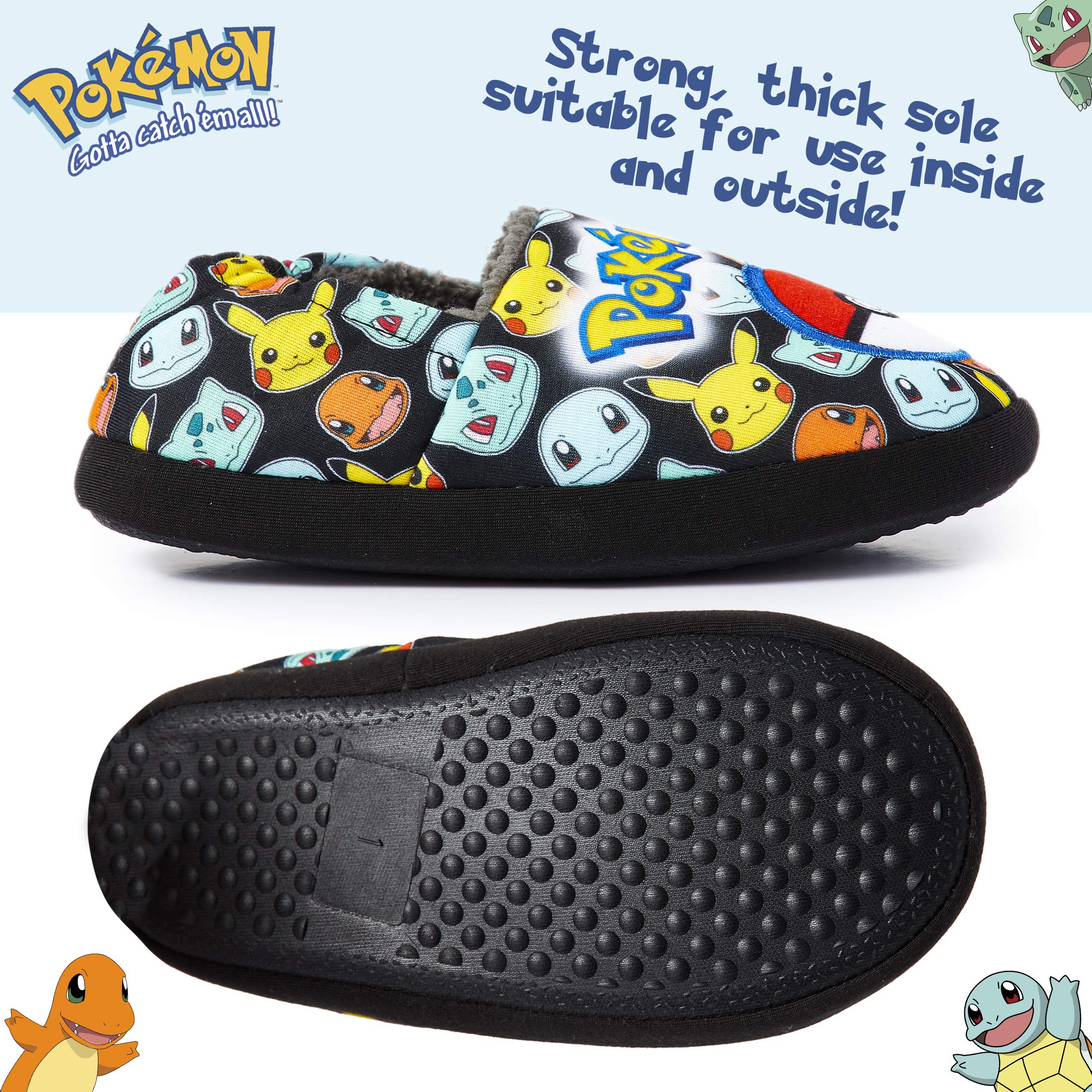 Pokémon Pantofole Bambino - Ciabatte da Casa Pantofola Mocassino Stivaletto Antiscivolo Per Bambini Pikachu