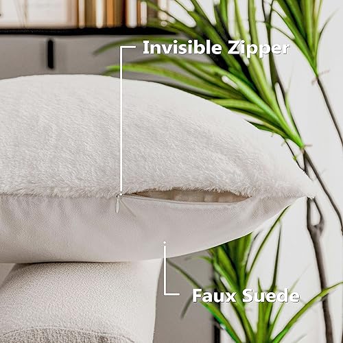 Miniatura 5 de Home Brilliant Sheepskin Throw Fundas de almohada