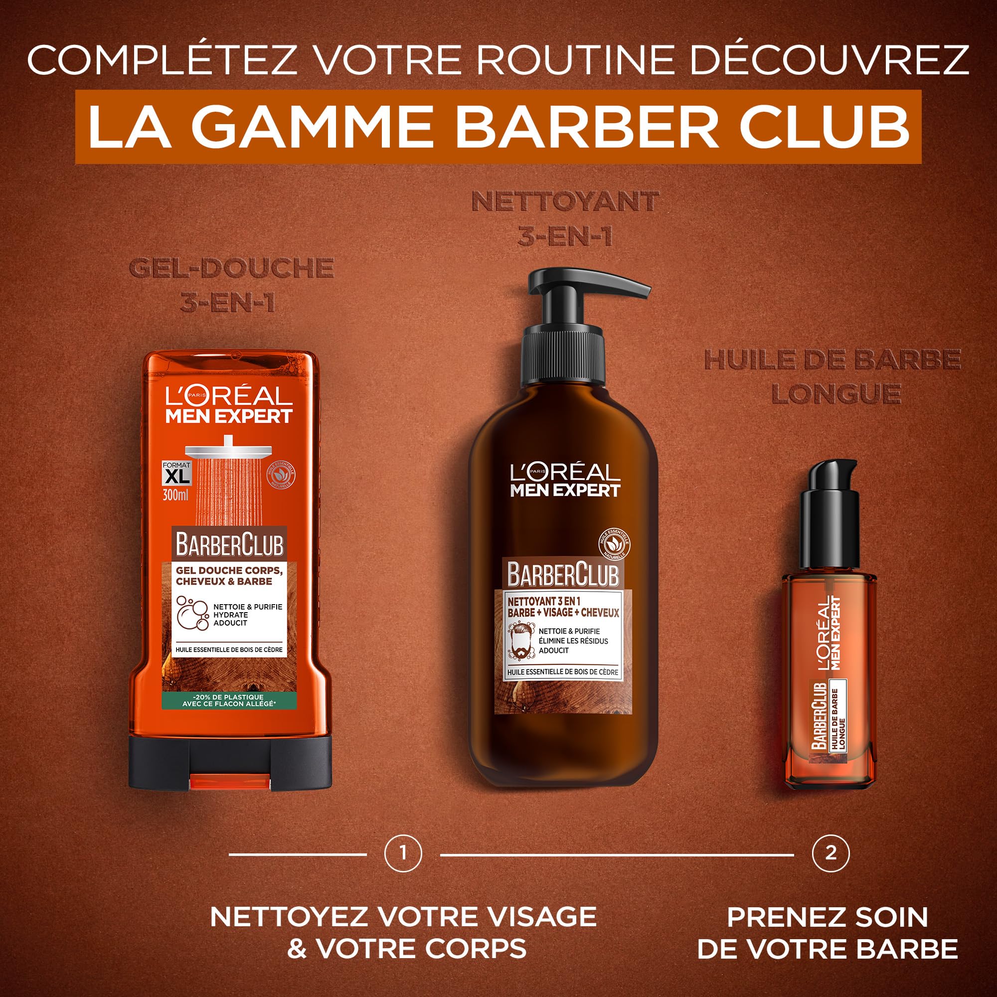L'Oréal Paris - Barberclub Dezodorant w kulce dla mężczyzn - 50 ml - Zestaw 6 szt | Ochrona przed wilgocią, Formuła 0% Alkohol, Naturalny olejek eteryczny, Długotrwała skuteczność