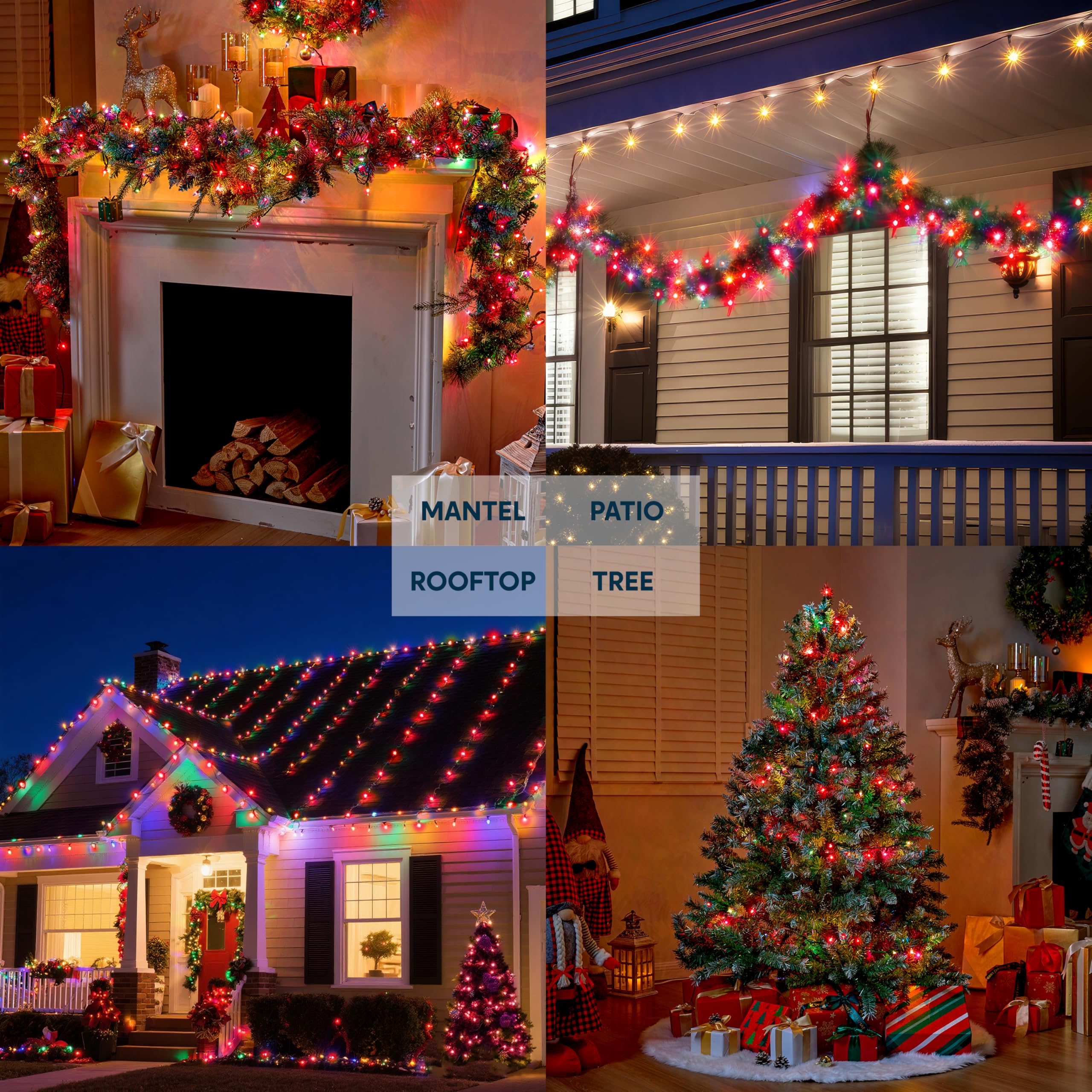 Amazon.com: Joiedomi Red Christmas Lights Outdoor,42.8FT Christmas