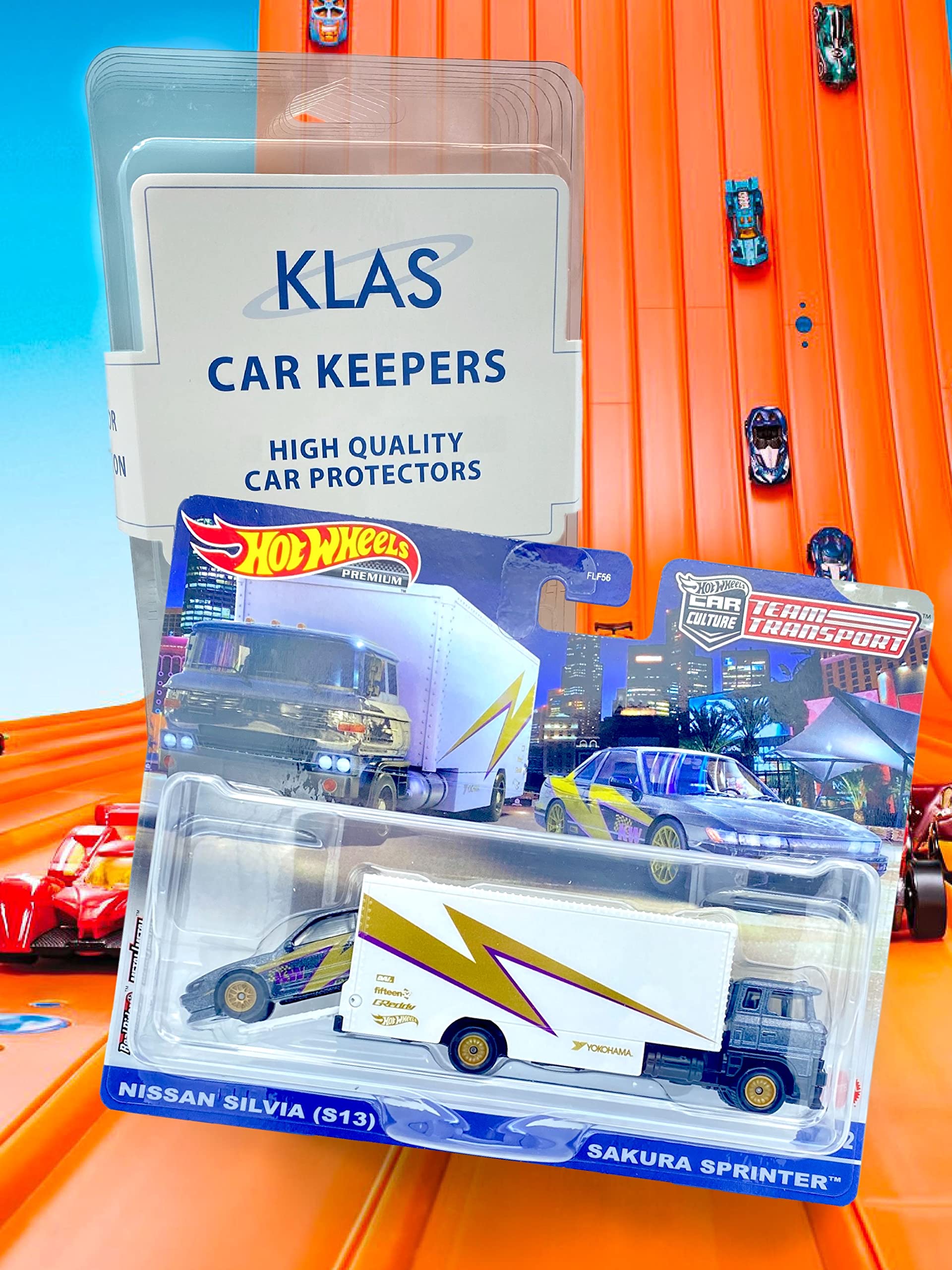 Hot Wheels Team Transport #52, Nissan Silvia (S13) & Sakura Sprinter (Black, White & Gold), 2023 - Image 2