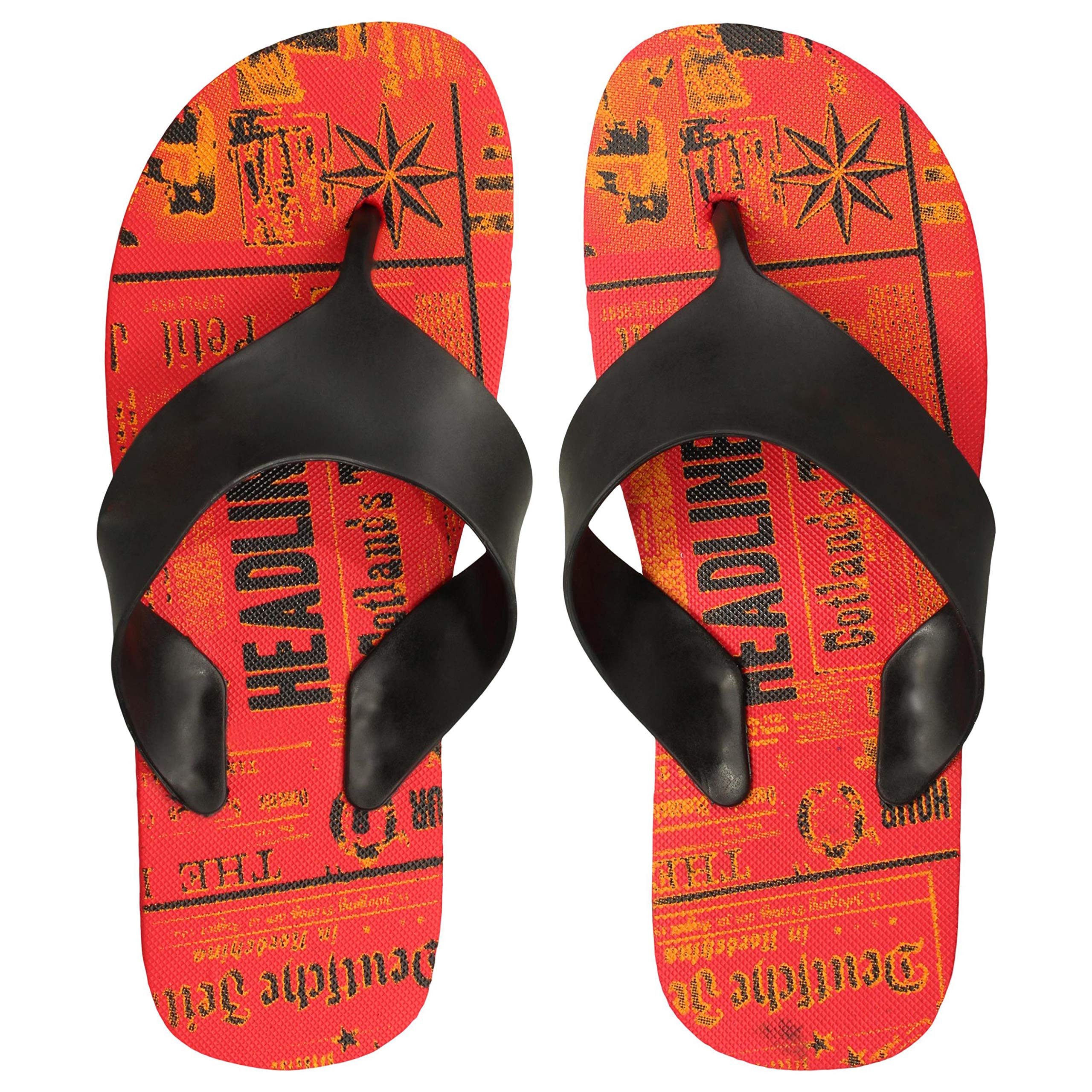 Tapps Step Care Men's Flip Flop Slippers Red