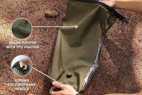 Miniatura 3 de Lavadora portátil con bolsa de lavado Bolsa seca totalmente impermeable de 15 litros Lavadora de nailon ligera y compacta Bolsa de lavandería