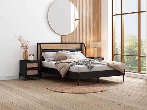 Miniatura 2 de Merax Modern Rustic Bedroom Set- Wood Bedroom Dresser with 3 Drawers,Wide Chest for Closet, Clothes, Kids, Baby, TV Stand Black