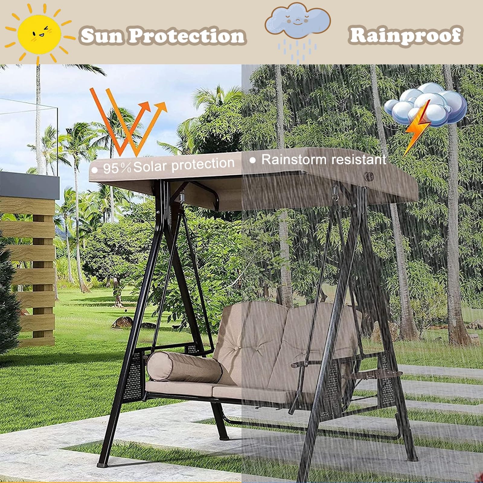 Porch Swings Replacement Swing Canopies For Garden Swings And