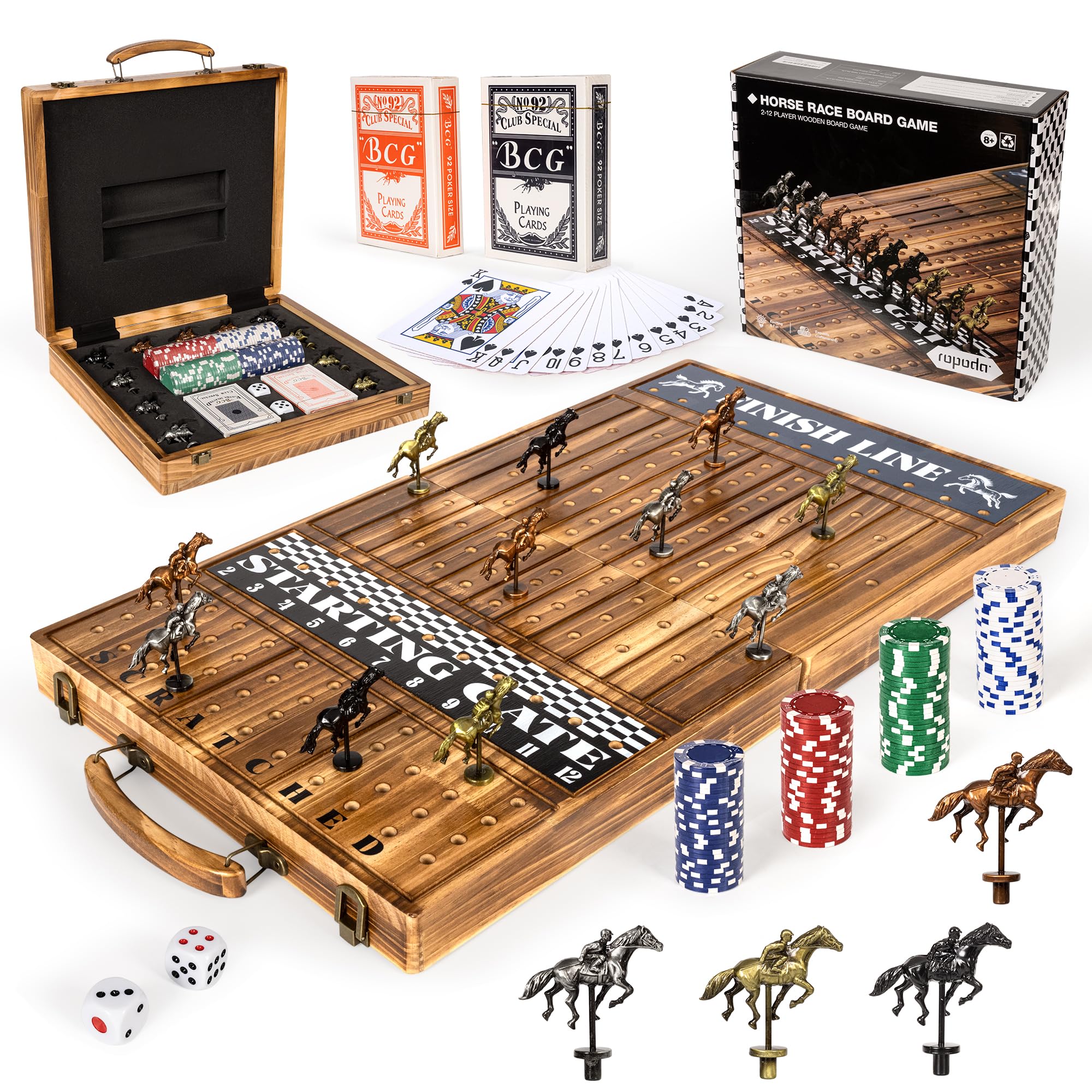 Amazon.com: ropoda Upgraded 23 inches Horse Race Board Game with