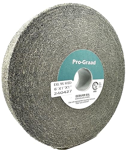 Miniatura 16 de EXL 09549 - Rueda de desbarbado, 6 x 1 pulgada x 1 pulgada fina, carburo de silicio, rueda de desbarbado, acabado y pulido de metal, convoluto, 09549