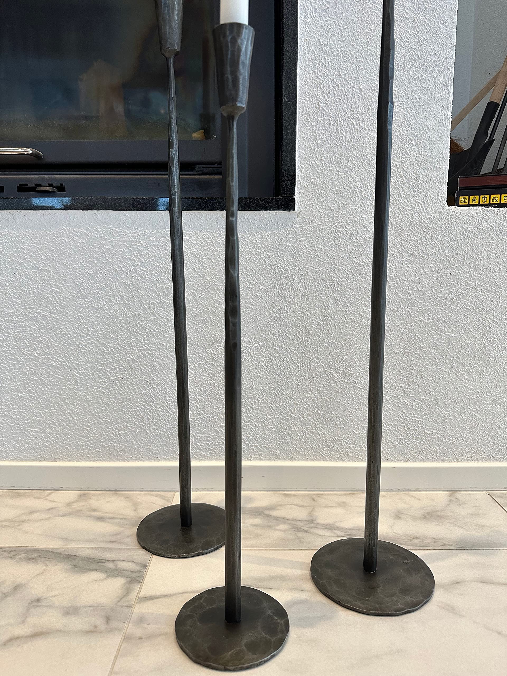 Candelabro Vintage Para 3 Velas Cónicas, Hierro Forjado A Mano, Candelabro De Metal Antiguo De Hierro Forjado Con 3 Brazos, Decoración Rústica - México