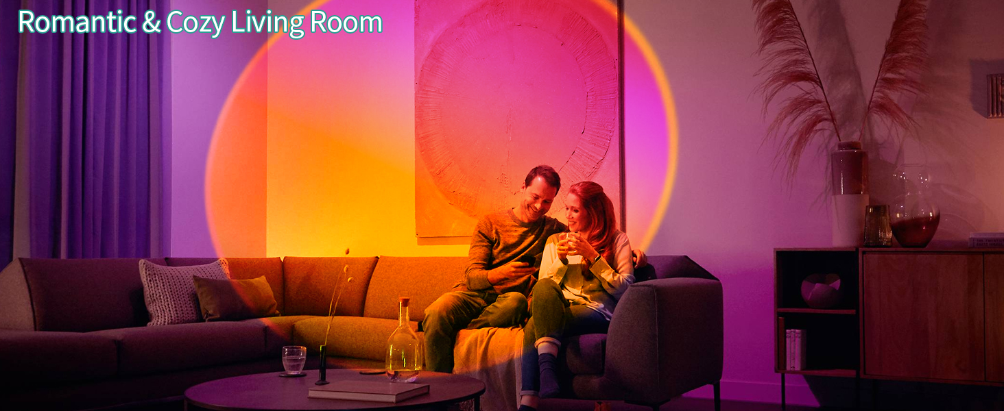 Image of Sunset Lamp Projector,360 Rotatable & App Control Multicolor Multi-Scene Changing Rainbow Led Sun Lamp-Christmas Gift,Aesthetic Room Decor for Selfies,TikTok /Instagram Backdrop,Bedroom Night Light