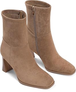 Ankle Boots for Women Chunky Heel Booties Short Boots