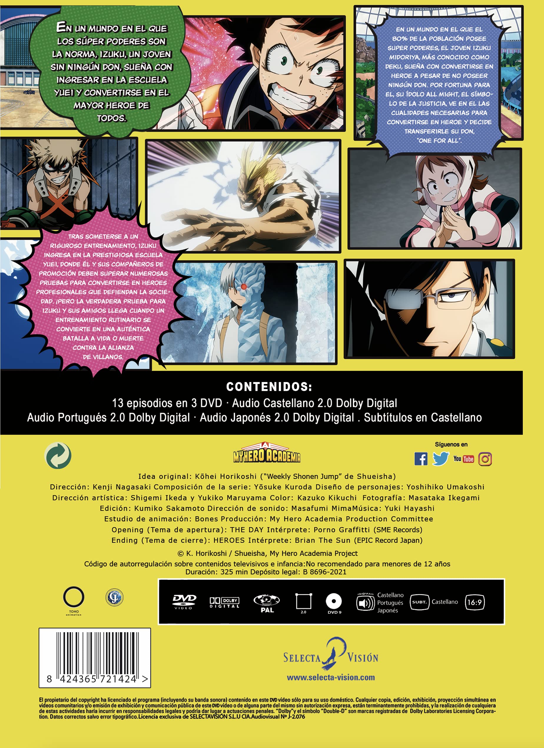 My hero academia Temporada 1 (ep.1-13) - DVD