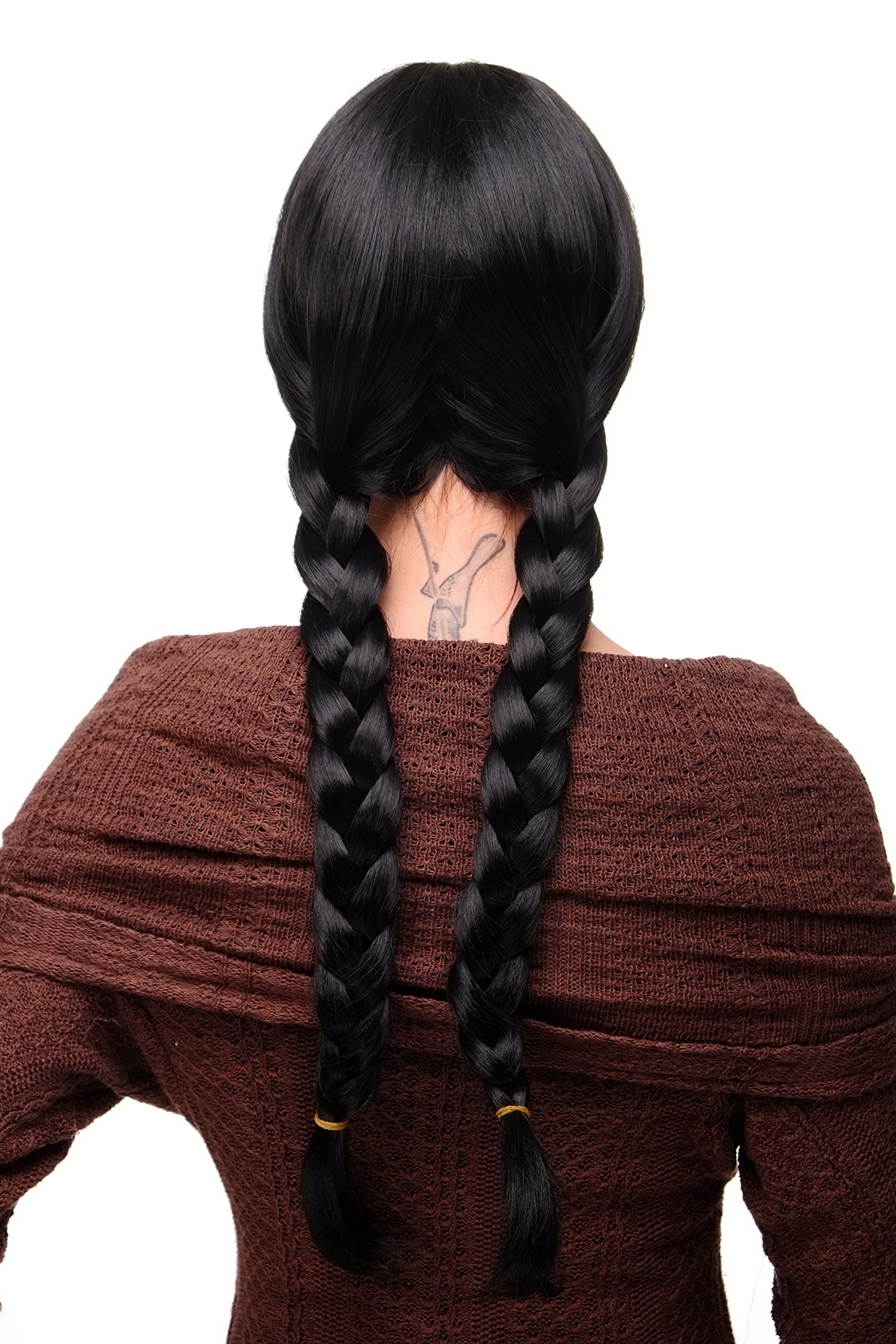 WIG ME UP 3446-1B Lady Quality Wig Cosplay long braided pigtails braids Schoolgirl Harajuku Japan Gothic Lolita black - Image 4