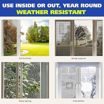Gaffer Power Screen Repair Tape Fiberglass Mesh, Strong Adhesive, Weather-Resistant Window & Door Screen Patch