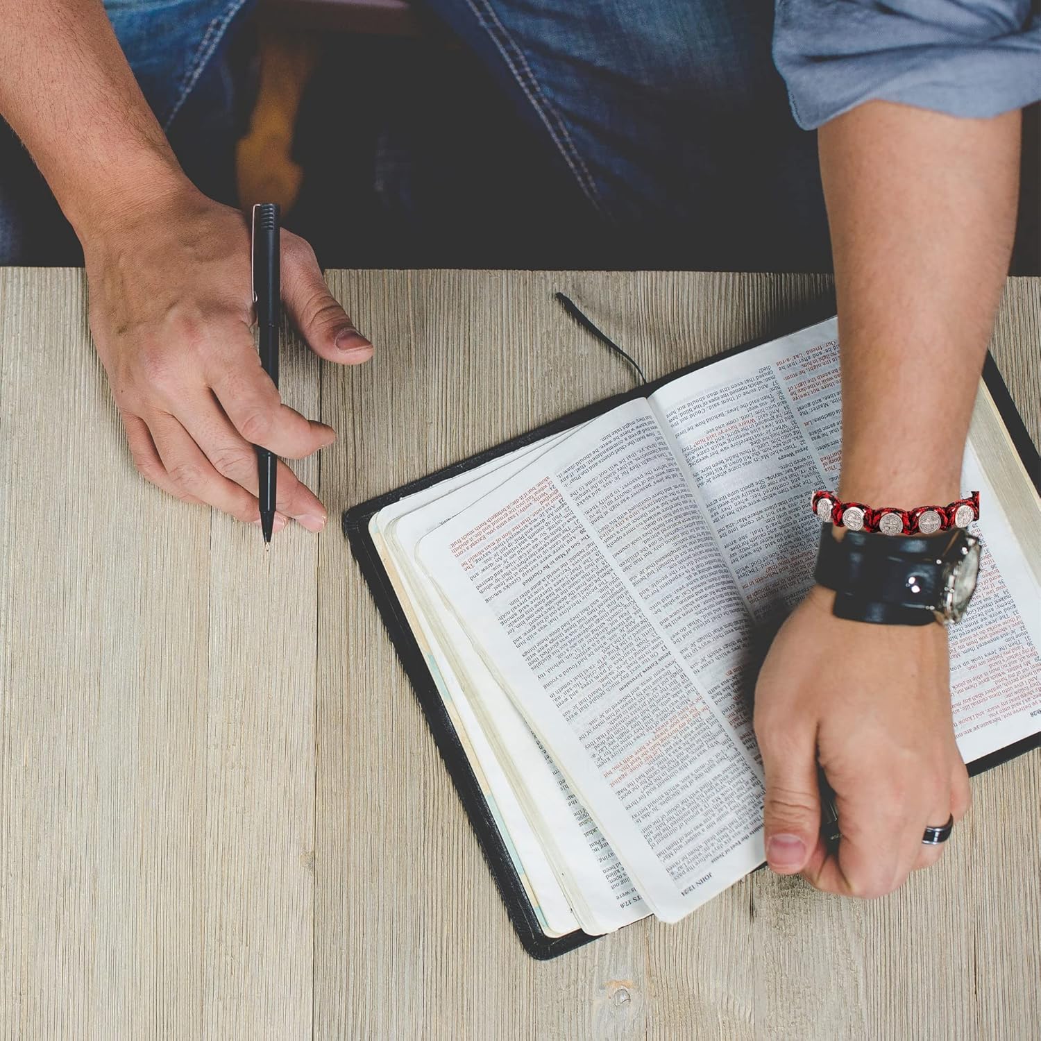 Needzo Silver Tone Saint Benedict Medal Bracelets on Adjustable Multicolor Cord, Religious Jewelry for Men and Women, Confirmation Sponsor Gifts for Catholic Teens (Pack of 3) 8 Inches - Image 2