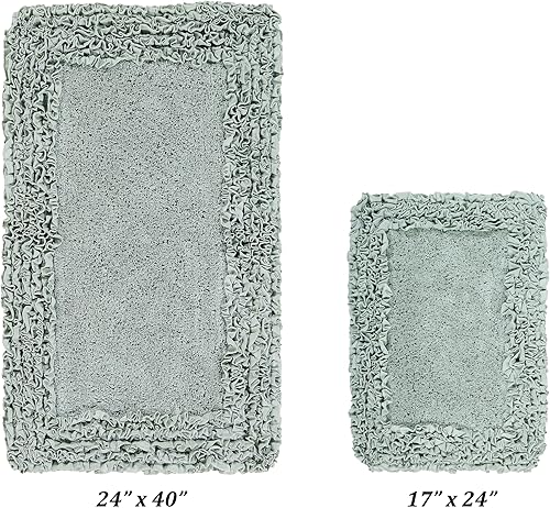 Miniatura 2 de Better Trends Alfombra de Baño Premium Redonda de 30", 100% Algodón, Absorbente de Agua con Respaldo Antideslizante, Lavable a Máquina para Baño,