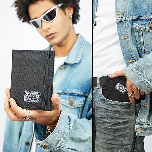 Miniatura 9 de Rough Enough - Funda para pasaporte y tarjeta de vacunación para hombres, mujeres y niños, Negro, Casual