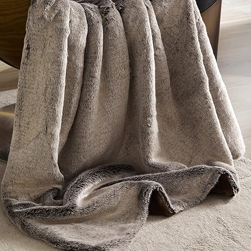 Miniatura 7 de Manta de piel sintética blanca de lujo, suave, cálida, esponjosa, gruesa, decorativa para sofá, cama, sofá, sillón, terciopelo reversible a felpa