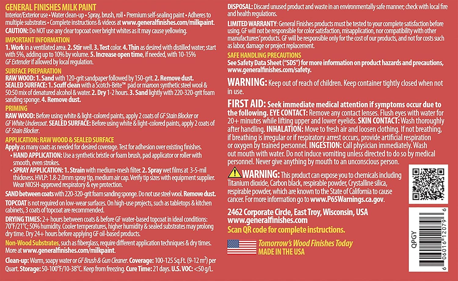 Bеѕt Quаlіtу 🔥 General Finishes Water Based Milk Paint, 1 Gallon, Perfect Gray