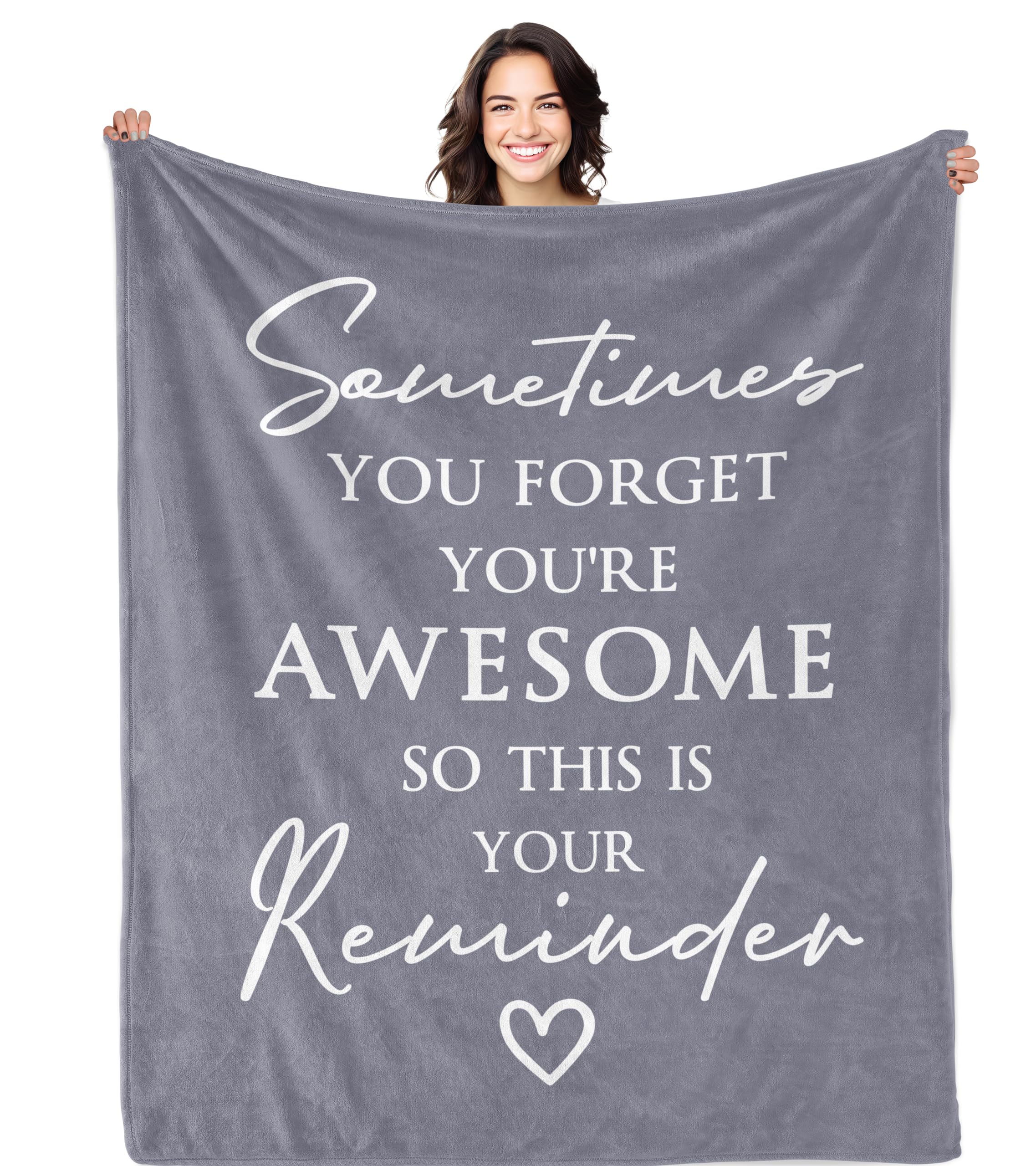 Gifts for Women Blanket 50" X 60", Birthday/Inspirational/Thank You Gifts for Women, Sometimes You Forget You are Awesome Gifts for Friends/Mom/Sister/Her, Anniversary/Appreciation Blanket