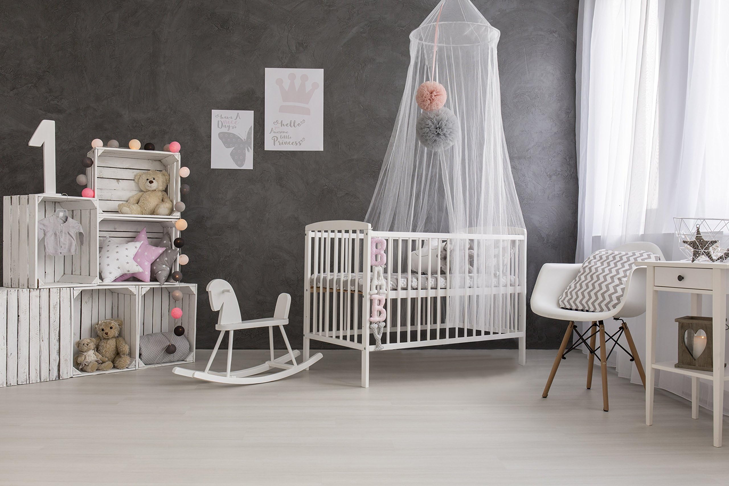 Mosquito GuardMosquito Net for Crib - with Mosquito Net for Stroller Included - White Baby Mosquito Netting for Bed, Crib, Bassinet, Playpen, Cradle