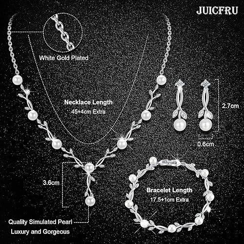 Miniatura 2 de Juego de joyas de plata de boda para mujer, collar y aretes de circonita cúbica, conjuntos de pulseras para novia, boda, bisutería para dama de honor