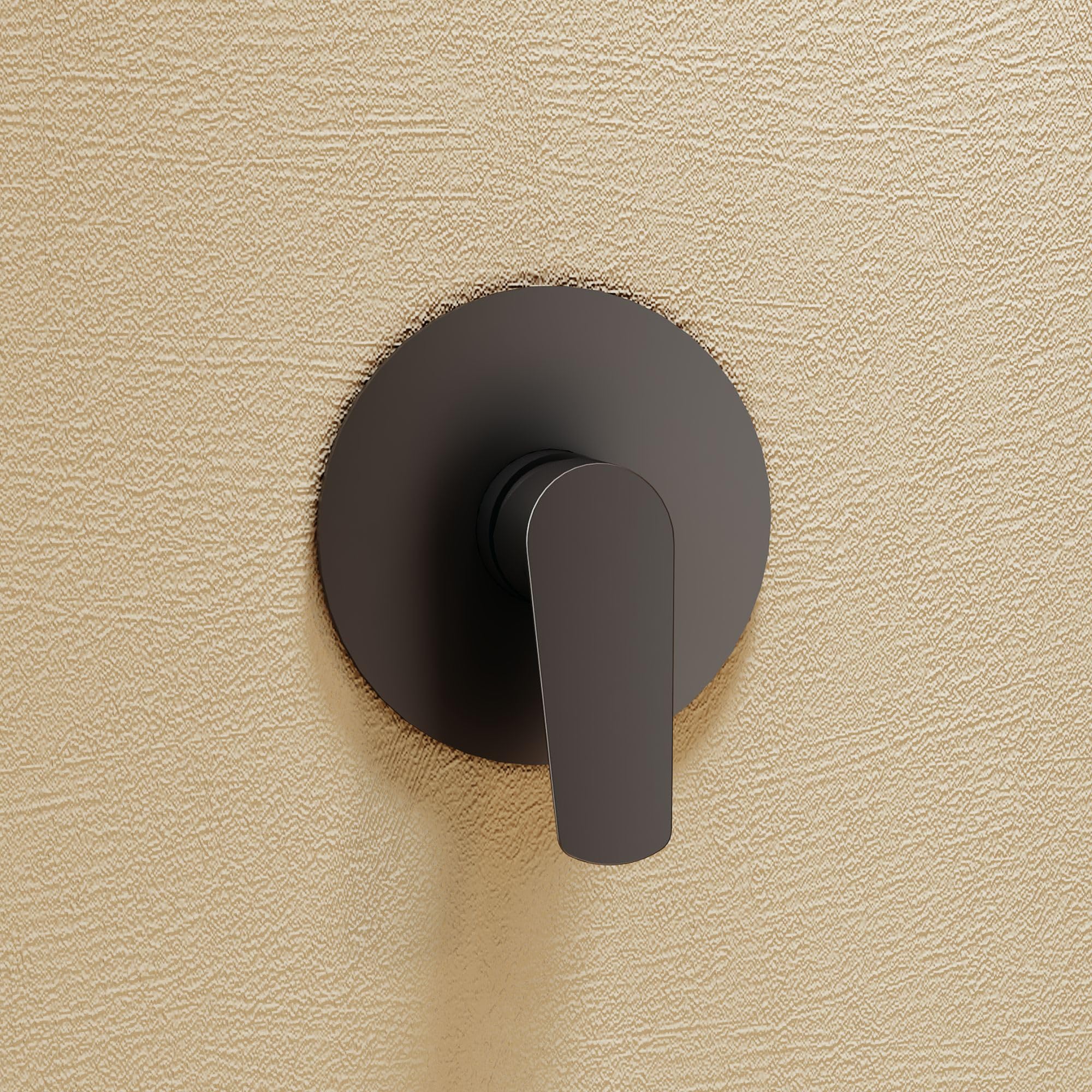 IMEX - Ducha Empotrada Negra Monomando | Conjunto de Grifería Empotrado con Rociador Antical Efecto Lluvia | Columna Ducha Empotrada con Grifo en Latón y Acero Inox S.304 (SIN ALCACHOFA)